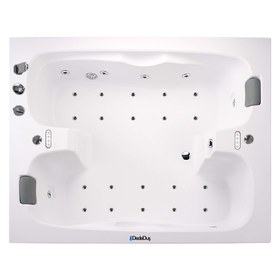 Resim Çift Kişilik Renkli Jakuzi | 195x165 cm | Sanacryl - 165x195 / Kırmızı / 2 Kişilik 