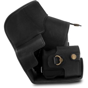 Resim MegaGear Nikon B600 Suni Deri Fotoğraf Makinesi Kılıfı 