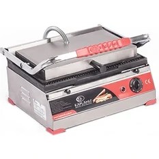 Resim Kaplanlı 12 Dilim Ev ve Sanayi Tipi Elektrikli Döküm Tost Makinesi 40X27 cm 