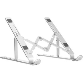 Resim Asfal Alüminyum Notebook/laptop Tablet Standı Katlanabilir 6 Kademeli Metal Tasarım 