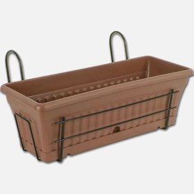 Resim Üçsan Bergama Ferforje Askılı Saksı 50 cm 