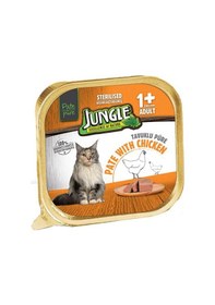 Resim Jungle Tavuklu Pate Kısırlaştırılmış Yetişkin Kedi Yaş Maması 100 G 