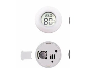 Resim Kuluçka Makinasi Probsuz Termometre Nem Ölçer Dijital LCD Ekran Yuvarlak Pili Dahil 