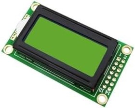 Resim Genel Markalar 0802a 2x8 Yeşil Karakter Lcd Modül Display Ekran 5v Siyah Yazı 8x2 8 X 2 Lcd Menü Yazı 
