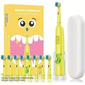 Resim Honeybeeshop Pembe Yumuşak Naylon Fırçalı 600mah Usb Şarjlı 8 Başlıklı Su Geçirmez Çocuk Elektrikli Diş Fırçası 