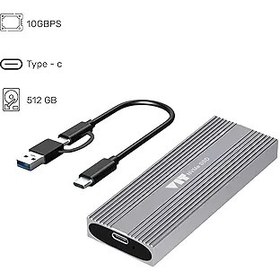Resim VIT TAŞINABİLİR 512GB HARİCİ SSD | USB 3.1 Gen 2 | 10Gbps | Metal Kasa V512GB 
