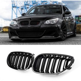 Resim X POWER TUNİNG Bmw E60 5.seri Lci 2007-2010 Parlak Siyah M5 Panjur Çift Tırnak 