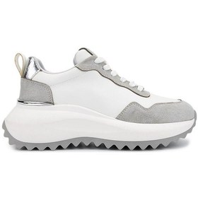 Resim Tamer Tanca Kadın Suni Deri Beyaz/gri/lame Sneakers & Spor Ayakkabı 1009 2220 Bn Ayk Sk25-26 Byz/grı Suet/lame Beyaz 