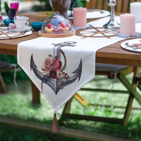 Resim Çapa & Dümen Tasarımlı Denizci Temalı 6+1 Supla Runner Seti 