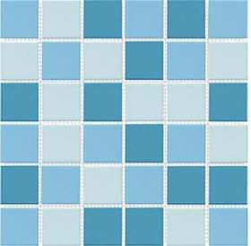Resim Serapool Porselen Mozaik 5x5 Üçlü Mavi 