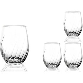 Resim Mikasa Moor P296.943573 Swirly 4'lü Su Bardağı 36cl 
