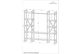 Resim Mobitopya Nilamu Elbise Dolabı / Metal Aksamlı / Beyaz/ Açık Dolap / Organizer / Askılık 