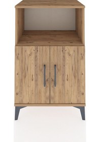Resim Hyperion Komodin 2 Raflı 2 Kapaklı 60x44x96 Çam-çam Çam 