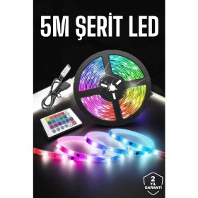 Resim LED Işık 5 Metre Şerit LED Rgb Işıklı 