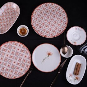 Resim Aryıldız Lucia Red 32 Parça 6 Kişilik Kahvaltı Takımı 