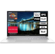 Resim Asus Vivobook Go 15 E1504FA-NJ115AT13 R5-7520U 8 GB 1 TB SSD Radeon Graphics 15.6" FHD W11P Dizüstü Bilgisayar 