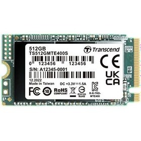 Resim Transcend TS512GMTE400S 512GB PCle Gen3x4 NVMe 3D TLC DRAM-less 22x42 M.2 SSD 