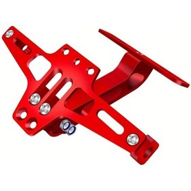 Resim Dream011 Kırmızı Cnc Alüminyum Balık Kılçığı Desenli Msx Boyu Elektrikli Motosikletler İçin Ayarlanabilir Plaka Tutucu 