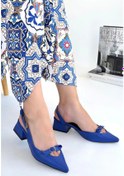 Resim Biçomi Rewat Mavi Cilt Topuklu Ayakkabı Çok Renkli 