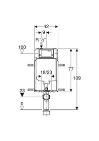 Resim Geberıt Gömme Rezervuar Alpha 8 Cm Kombifix 110.174.00.1 Beyaz 