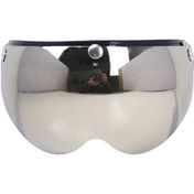 Resim Yuntech01 3/4 Kask İçin Tri-kanca Adaptörlü Güneş Gözlüğü - Abss Malzeme, Gümüş Kaplama, 23.5x13.5x11cm Sliver 