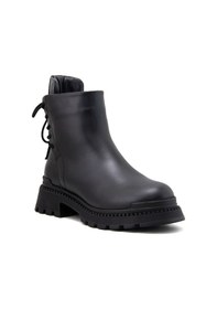 Resim Albini 10003 Hakiki Deri Kadın Bot - Siyah 