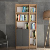 Resim Yeti Mobilya Kuta FLAT85 Kitaplık 2 Kapaklı Kütüphane 