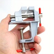 Resim 1 adet Ağır Metal Mini Mengene, 360° Dönebilen Masa Sabitleme Kelepçesi, Çok Yönlü Tamir Aracı 
