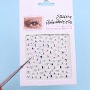 Resim Yüz için Parıldayan Akrilik Taşlı Stickerlar - Kalp, Yıldız & Ay Tasarımları Partiler, Sahne & Festivaller için 