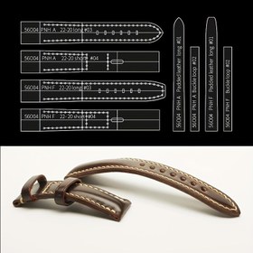 Resim 4'lü Set El Yapımı Saat Kayışı Şablonu Akrilik Kalıp DIY Bileklik Kayışı Yapımı Deri Desen Şablonları El Yapımı Deri Araçları Seti, DIY Cüzdan Yapımı 