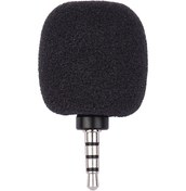 Resim Shineyee Siyah Mini 3.5mm Mikrofon - Cep Telefonu İçin Direk Tak Ve Kaydet - Tüm Yönlü Ses Alıcı 