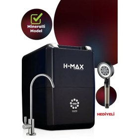 Resim H-MAX 8 Litre 15 Aşama Mineralli 75 GPD Su Arıtma Cihazı - Arıtmalı Duş Başlığı HMAXS3513 