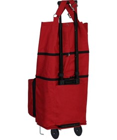 Resim Ent Mine Model 2 Teker,teleskobik Kollu,alışveriş Çantası Kırmızı 