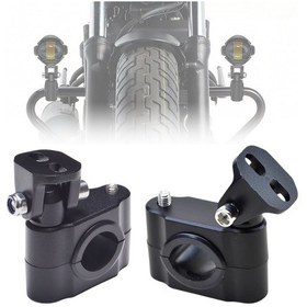 Resim Motosiklet Gidon Koruma Demiri Sis Farı Montaj Ayağı 2 Adet Alüminyum Braket 18-32mm Ayarlanabilir 