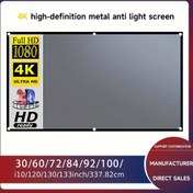 Resim FICEP 4K Ultra HD Metal Anti-Işık Projektör Ekranı, 16:9 Görüntü Oranı, Full HD 1080P, Taşınabilir Yansıtıcı Kumaş YG300, XGIMI H3, HALO, Mogo, Xiaomi DLP Projektörler İçin – Dayanıklı & Çok Yönlü Kurulum, FICEP 