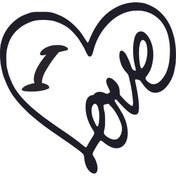 Resim Birim Matbaa I LOVE STİVKER (19X18 CM) 