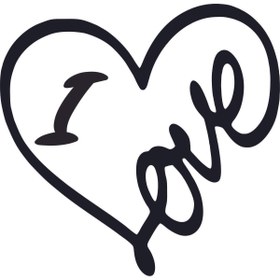 Resim Birim Matbaa I LOVE STİVKER (19X18 CM) 
