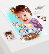 Resim Bk Gift Kişiye Özel Bebek Doğum Günü Karikatür 240 Parça A3 Puzzle - 2 