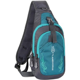 Resim Vkemall Erkek Askılı Sırt Çantası Göğüs Çapraz Çanta Omuz Çantası Seyahat Spor Spor Salo Mavi 