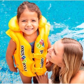 Resim Şişme Can Yeleği Deniz Yeleği Şişme Cankurtaran Yelek Life Vest Yakalı Can Yeleği Emniyet 50x47 Cm. 