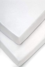 Resim 2 Adet Pamuklu ve Lastikli 60 x 120 x 15 cm Penye Bebek Çarşaf 