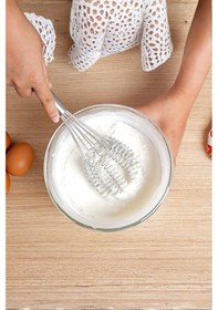 Resim Lüks Örgülü Paslanmaz Çelik Çırpıcı & Profesyonel Hamur Ve Sos Karıştırıcı 32 Cm Çok Renkli 