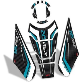 Resim Gp Kompozit Cf Moto 250 Sr 2020-2025 Uyumlu Tank Pad Seti Turkuaz 