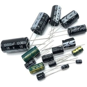 Resim Elektrolitik Kondansatör Kapasitör 25v 3300uf 16x26mm 105 X 1 Ade 