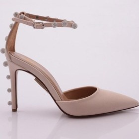 Resim Dgn 5159 Taş Detayli Topuklu Ayakkabi 5159-1748-R145213 Bej 