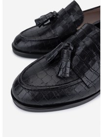 Resim Valmenti Kadın Hakiki Deri Siyah Kroko Loafer Ayakkabı 33 15040 Bn Ayk Sk25-26 Sıyah Kroko Siyah 