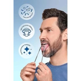 Resim Dil Temizleme Aleti Paslanmaz Çelik Ağız ve Dil Temizleyici Aparat Kolay Temizlenir 