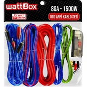 Resim WattBox Oto Anfi Kablo Seti Full 8ga 1500W Wattbox 
