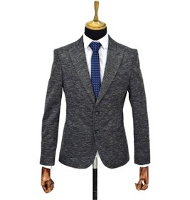 Resim Erkek Tek Spor Ceket Bgl-st04306 Füme 
