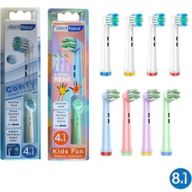 Resim Denthauz Kombo set Comfy + Kids Fun Yumuşak Oral-B Uyumlu Yedek Diş Fırçası Başlıkları 